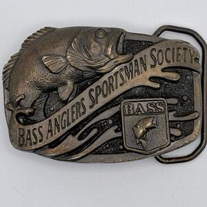 Bronze Bass Anglers Sportsman Society Belt Buckle